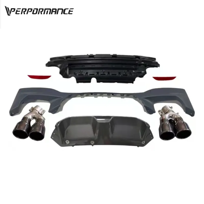 High Quality Exterior Body Parts For5 Series G30 G38 CS Style Back Bumper Rear Diffuser Protector Cover Low Lip Spoiler Splitter