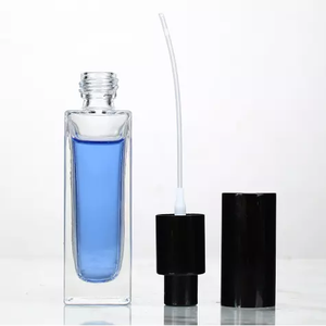 Özel etiket kutusu 5ml 10ml 15ml 30ml 50ml 100ml boş doldurulabilir şeffaf renkli cam dikdörtgen parfüm şişesi - Product Image 4