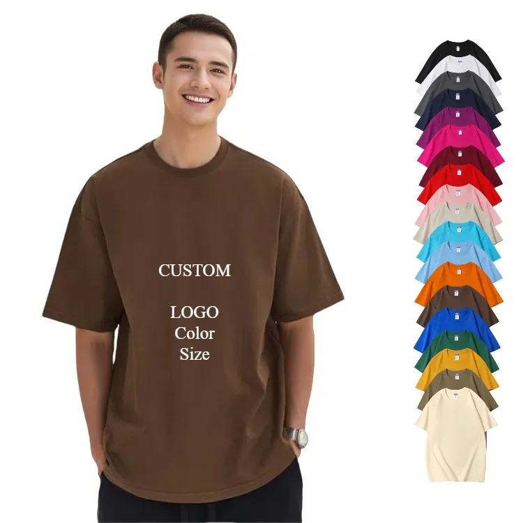 T-Shirt personalizzate con Logo in cotone 230 Gsm, produttore di magliette bianche a sublimazione, T-Shirt in Jersey