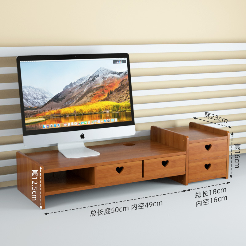 Four-pack of brown heart-shaped drawers