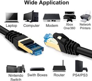 Hochleistungs-Cat 7 RJ45-Netzwerkkabel 26AWG-Ethernet-Patchkabel für PC Laptop Modem Router Computer zubehör - Product Image 3