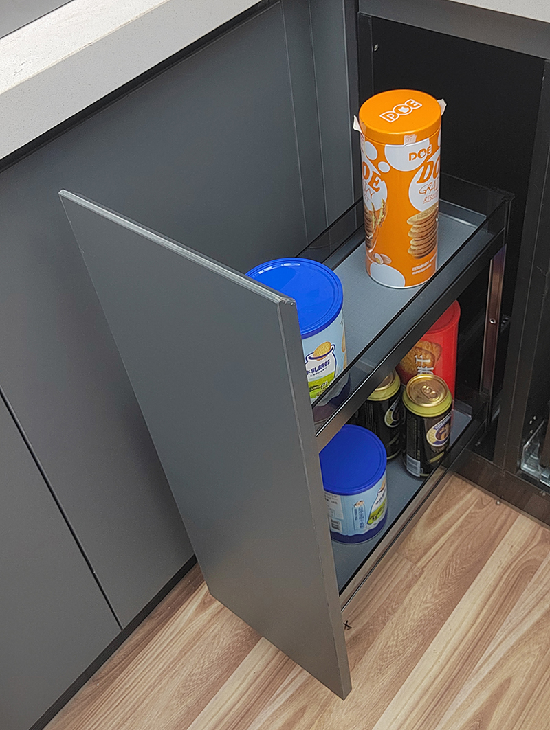 Popular Multi-functional Pull Out Soft Closing Kitchen Cabinet Accessories Drawer Seasoning Basket