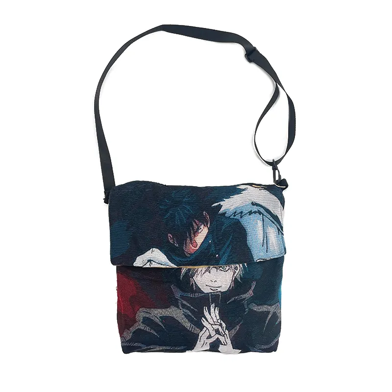 Animazione borsa per la spesa a tracolla in giappone borsa a tracolla da donna in tessuto borsa a tracolla pieghevole da disegno personalizzata