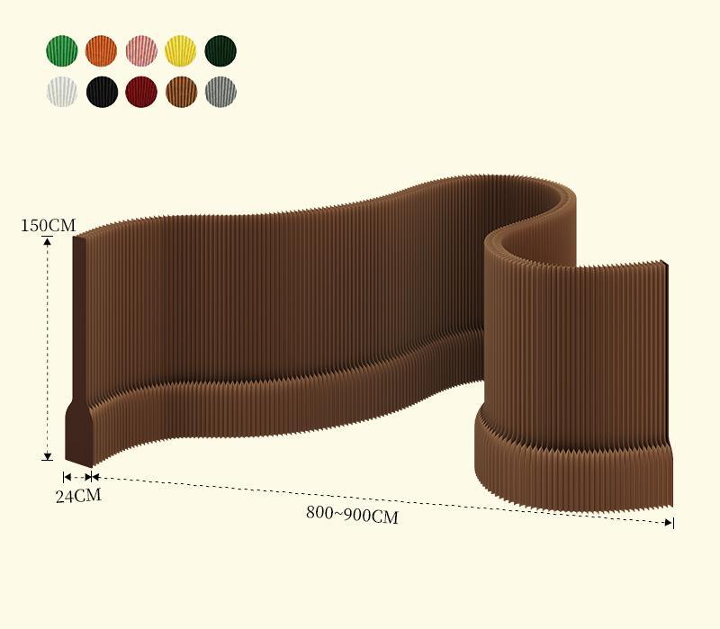 Marrone - Altezza 150, Larghezza 24, Lunghezza 800-900