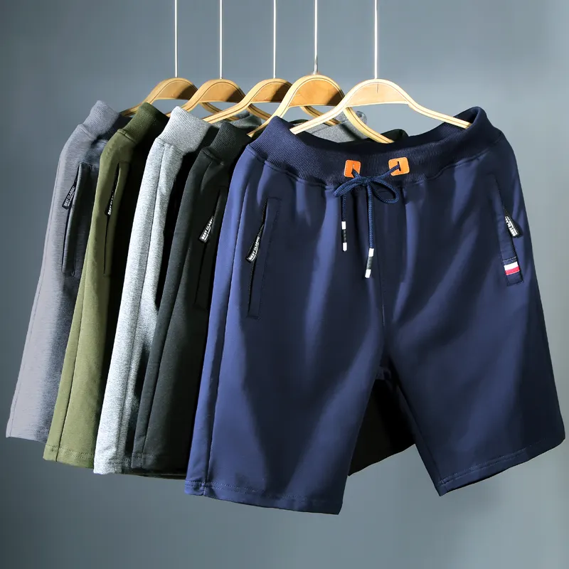 Vente en gros short personnalisé OEM pantalons de fitness joggershort pour hommes tricotés 100% coton couleur unie shorts pour hommes tissés à coupe ample