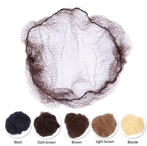 Kunden spezifisches Logo fünf farbiges 20-Zoll-Nylon unsichtbares Haarnetz, elastisches Seiten netz Haarnetz, Haars tyling Einweg-Haarnetz - Product Image 1