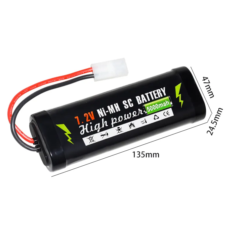 Factory RC Ni-mh 5000mAh 7.2V SC Batteries Replacement Nimh Rechargeable for bait boat big toy tank battery powered vehicle