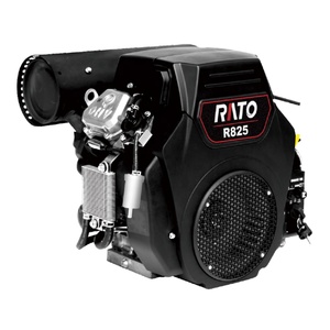 RATO 25HP Air Cooled Mini Gasoline Fuel Machinery <strong>Engines</strong> / <strong>2</strong> Cylinder 4 Stroke <strong>V</strong> Twin Electric Start Small Gas Petrol <strong>Engine</strong>