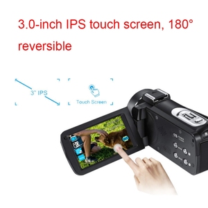 トップセラーDV-06 2.7K 48 MP IPSタッチスクリーンカメラリバーシブルLEDライトHDデジタルビデオカメラリモコン付き