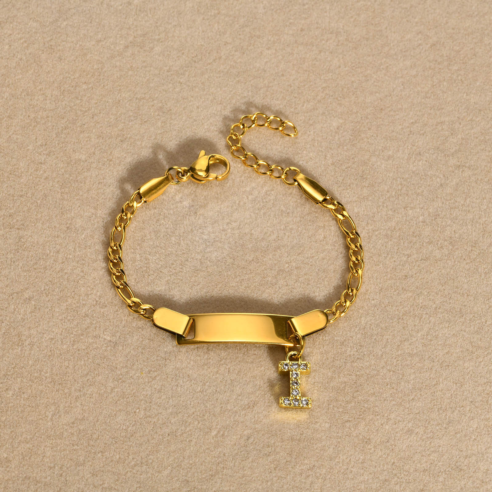 12cm gold letter I