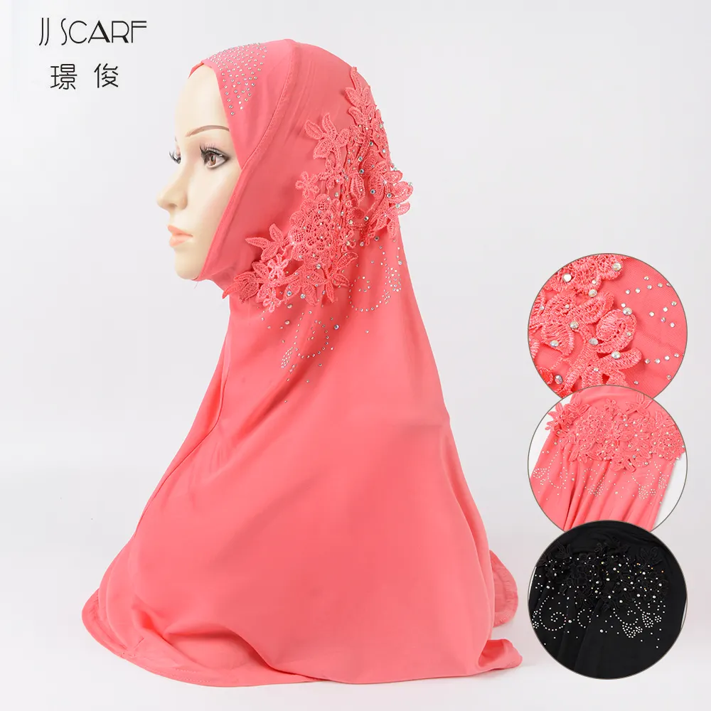 Écharpe hijab avec strass, accessoires pour femmes, foulard arabe pour musulmanes, nouvelle mode,