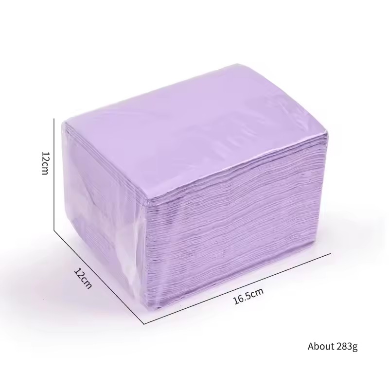 Tapete desechable para mesa de manicura - Morado - 50 unidades