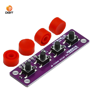 4Key Tactile Switch Module Compatible with <strong>Arduino</strong>, Raspberry Pi, 51 MCU | Breadboard Friendly Push Button Sensor Kit