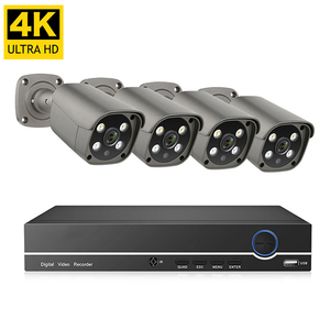 Techage-cámara Ip 4K Hd de 1080P, sistema de seguridad Cctv con visión nocturna a Color, 8 canales, Poe, para interior y exterior - Product Image 1