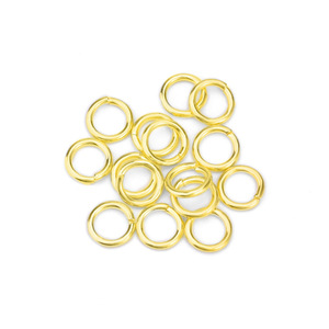 S925纯银镀金开口跳戒指，用于珠宝制作 - Product Image 4