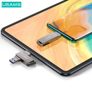 USAMSUSBフラッシュドライブ卸売新しい256/128/64GBギフトボックスType-cUSB3.0電話/コンピューター用の回転可能な高速フラッシュ1年