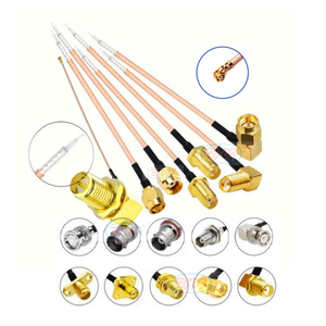 RPSMA nữ góc phải mặt bích Bảng điều khiển gắn kết để ufl U.FL nối rg178 RF đồng trục Pigtail Wifi Antenna Mini PCI cáp mở rộng - Product Image 1