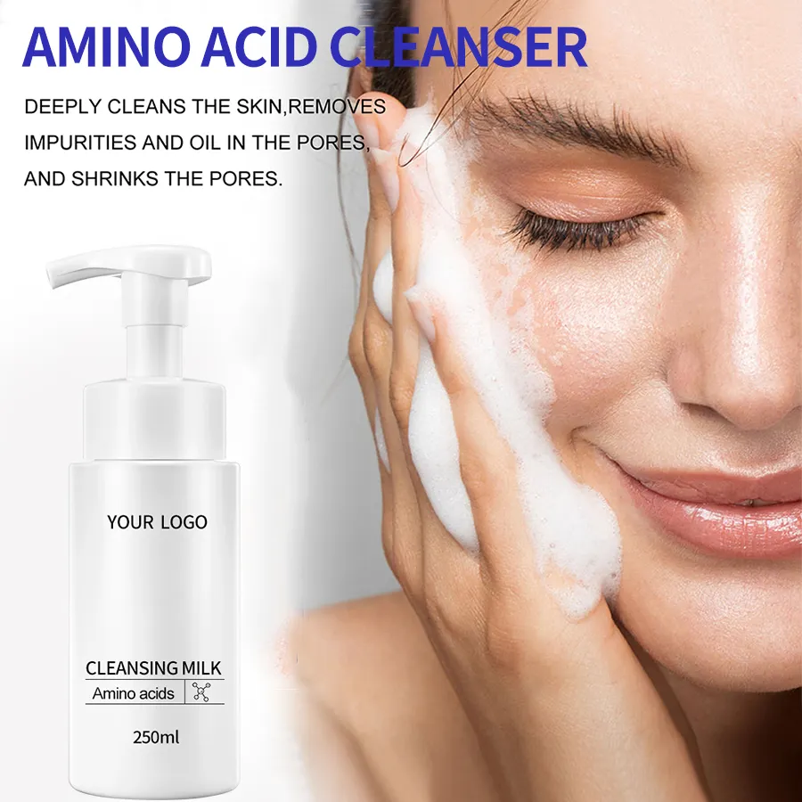 Productos orgánicos para el cuidado de la piel de etiqueta privada Vitamina C Limpiador espumoso de cúrcuma Control del acné Exfoliante Blanqueamiento La Roche Posay