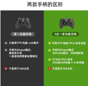 PCコントローラー用USB有線振動ゲームパッドジョイスティックWindows7/8/10用Xbox360ジョイパッド用ではありません - Product Image 4