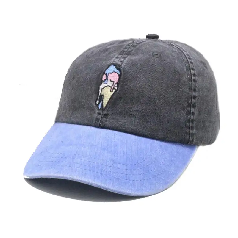 Design Street Blank Baumwolle Snapback Hüte Einfarbige Cowboy Dad Cap Verstellbare Plain Denim Jeans Baseball Caps