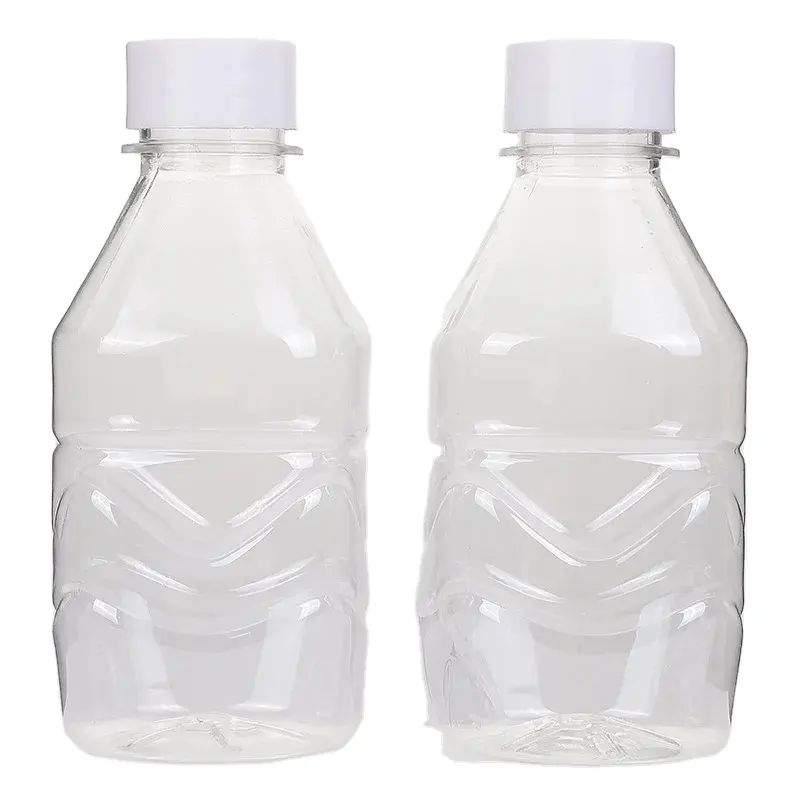 Botella de agua de 150ml al por mayor logotipo personalizado 250ml 500ml vacía transparente botellas de plástico PET botellas de jugo de agua botellas de tapa de rosca