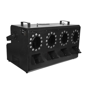 MOKASFX 4ウェイスモークバブルマシン4ヘッドLEDバブルフォグマシン結婚式のコンサートのお祝いでの使用