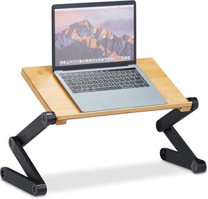 Chiều cao có thể điều chỉnh đa năng tre bàn Riser Ergonomic khay máy tính ráp máy tính xách tay đứng - Product Image 6