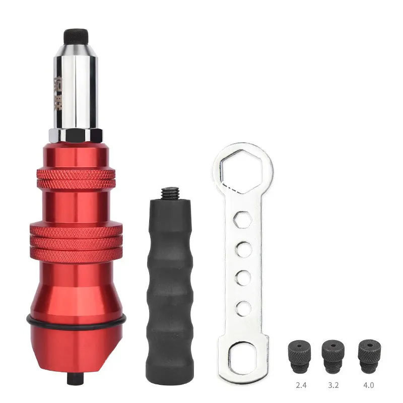 Cordless Drill Electric Rivet Gun Adapter Rivet Nut Drill Adapter Kit Hand Riveter Tools 2.4mm 3.2mm 4.0mm 4.8mm