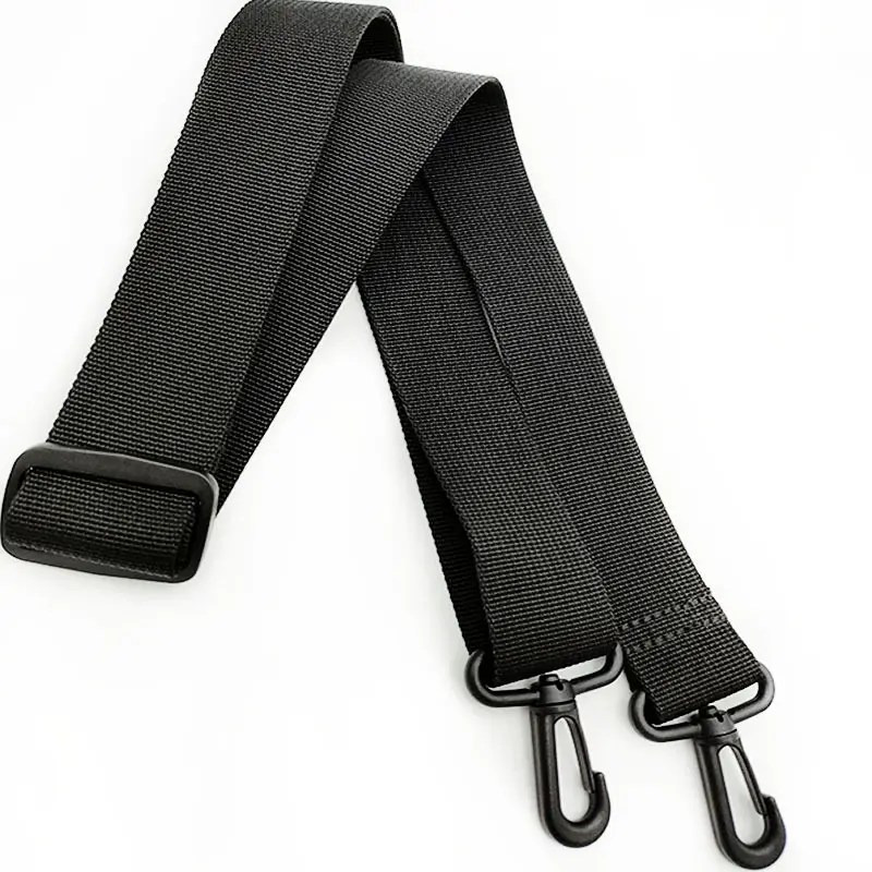 Custom Nylon Black Adjustable Shoulder Strap For Bags Backpack Webbing Strap