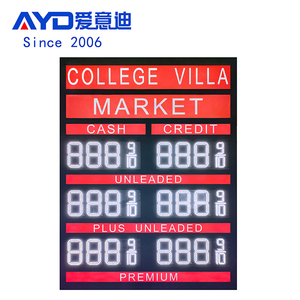 7-Segment-digitales wasserdichtes LED-Benzin-Preis schild Tankstelle doppelseitiges Display-Netzteil eingebaute LCD-Fernbedienung