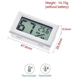 Higrómetro Digital Termómetro Pantalla LCD Sensor de temperatura electrónico Medidor de humedad Fahrenheit para invernadero Coche Hogar - Product Image 3
