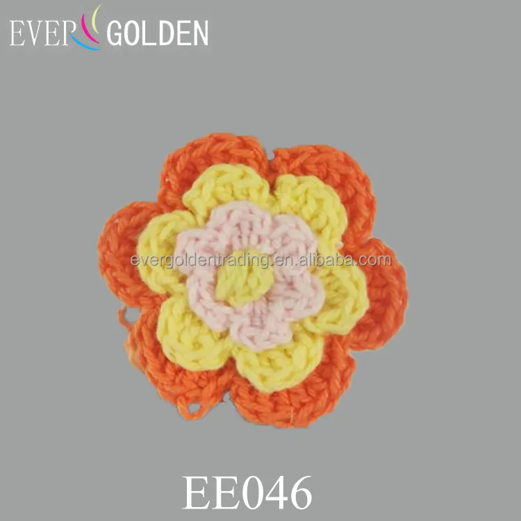 Prezzo di fabbrica di vendite Calde Colorato Crochet Fiori Fatti A Mano Piccolo Fiore Del Crochet Accessori Per La Borsa di Abbigliamento Scarpe e Hairbands