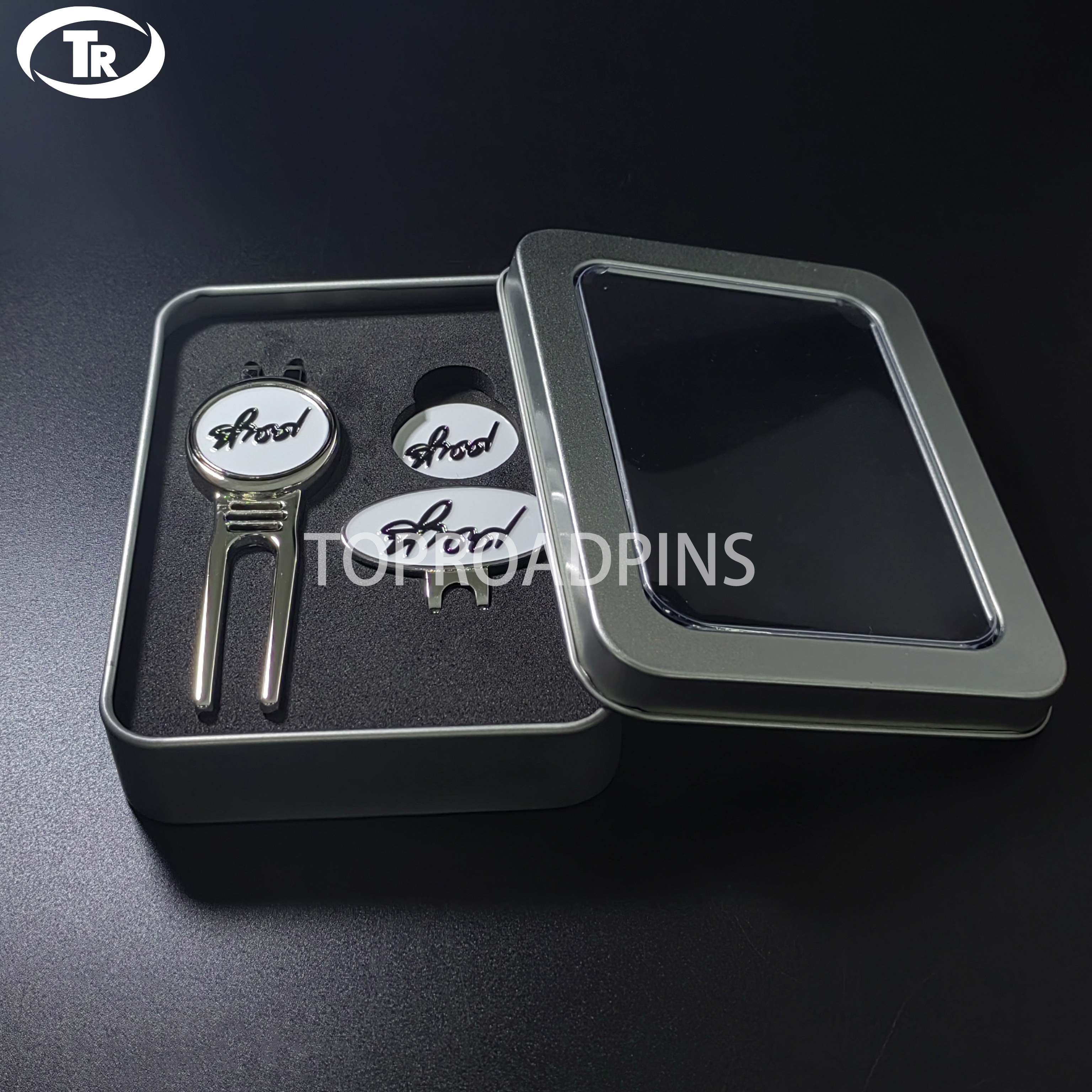 coffret d'emballage en métal pour golf