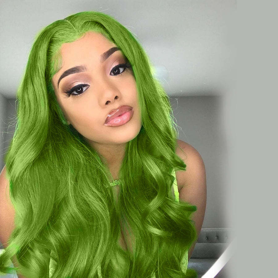 green color wig