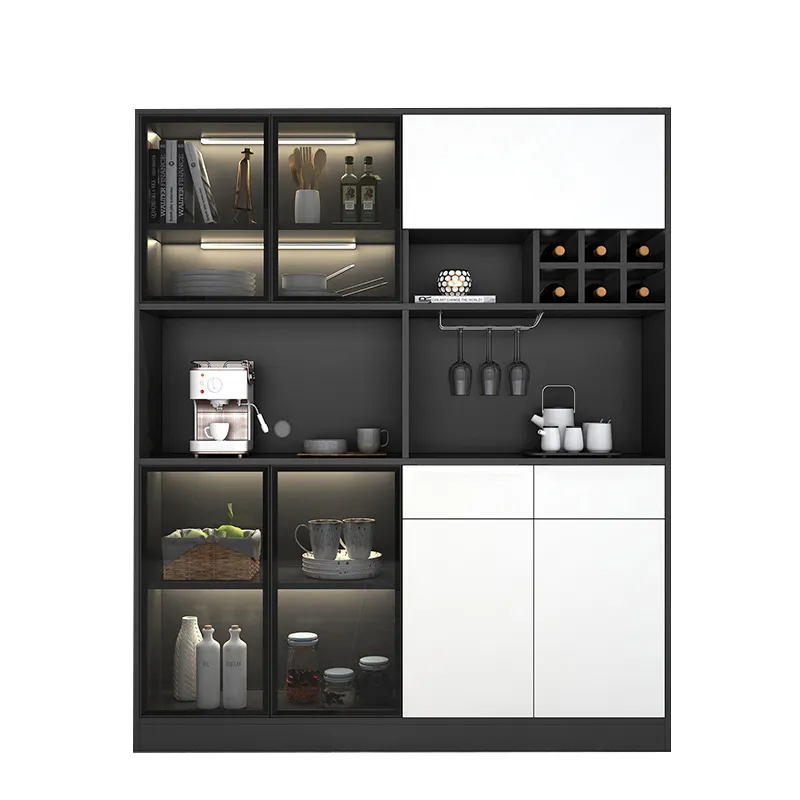 Mobili da cucina Design moderno in metallo laminato lucido armadio dispensa armadi da cucina