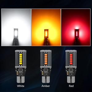 Araba LED ampul W16W T15 921 araba işık Vehicle emc 19SMD Canbus araç yedekleme ters arka sinyal gösterge lambası için LED sarı işık - Product Image 6