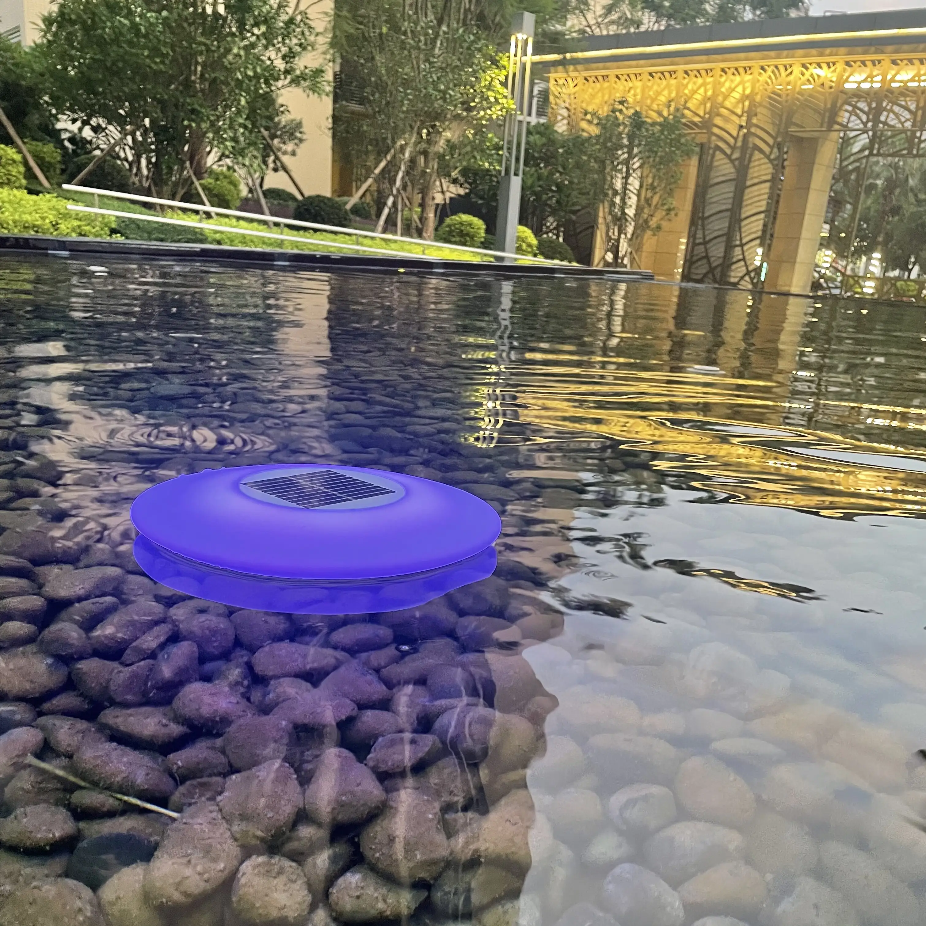 Lampu Led halaman rumput taman tahan air lampu luar ruangan dekorasi lanskap kolam renang lampu mengambang RGB pesta Natal PC IP68