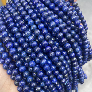 Nhuộm Màu Xanh Màu Vòng <span class=keywords><strong>Lapis</strong></span> <span class=keywords><strong>Lazuli</strong></span> Bead Sợi 4 6 8 10 12 Mm Loose Sợi Cho Thiết Kế Vòng Đeo Tay Đồ Trang Sức Làm - Product Image 2