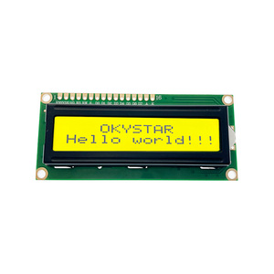 OKY4003 Módulo LCD HD44780 Controlador Retroiluminación amarilla 1602A 16x2 1602 Módulo LCD Pantalla - Product Image 2