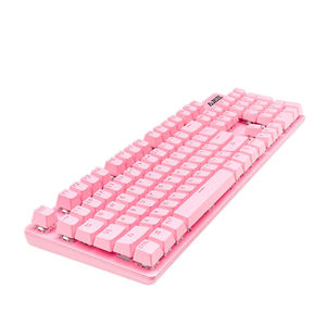 Ajazz AK687 Pink Teclado con cable de 104 teclas Retroiluminación LED Gaming Teclado mecánico para computadora Oficina/Juego - Product Image 5