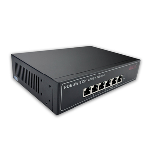 Compacto 4 POE + 2 Uplink 100Mbps Ethernet RJ45 Switch Enchufe estándar británico para conmutadores de red AP de videovigilancia grande - Product Image 4