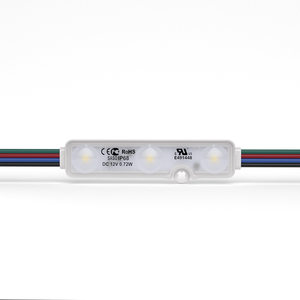 โมดูล LED RGB 3ไฟ12V โมดูลแสงหลากสีแปรผันพร้อมแหล่งกำเนิดแสงด้านข้างของเลนส์0.72W กล่องไฟสัญญาณส่องสว่าง - Product Image 1