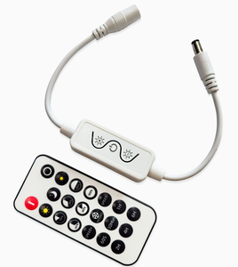 Control de aplicaciones Mini controlador LED de un solo color RF 20Key Control remoto Temporizador Atenuador de luz LED para Módulo de señal de tira Led