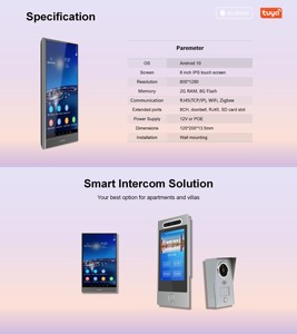 Android 10 Smart Home Control Panel 8 Inch Tuya Smartlife <strong>Video</strong> <strong>Intercom</strong> Mobile Phone Remote Call App Control Unlock - Product Image 5