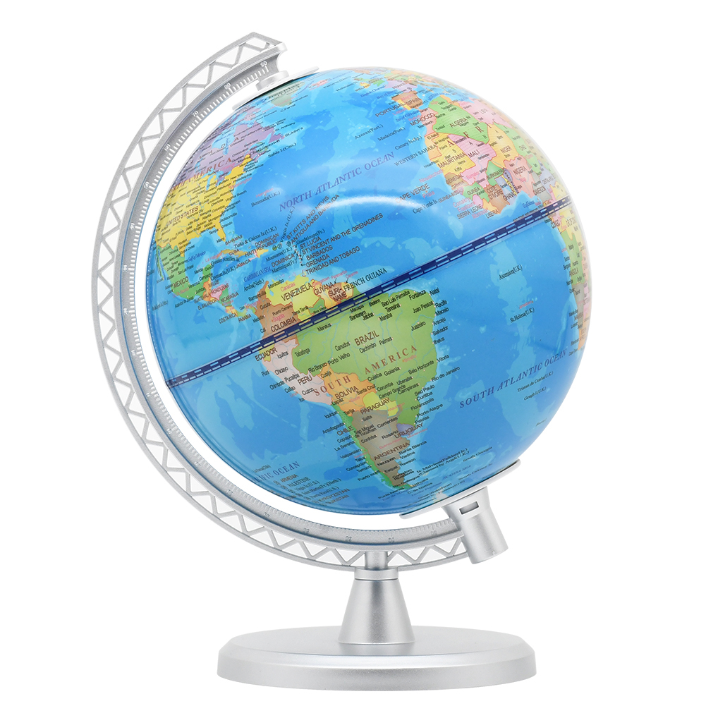 Supporto in argento con globo azzurro