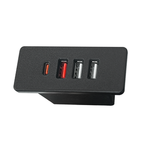 便携式USB插座迷你型3个USB端口1个usb-c端口快速充电床头柜插座 - Product Image 2