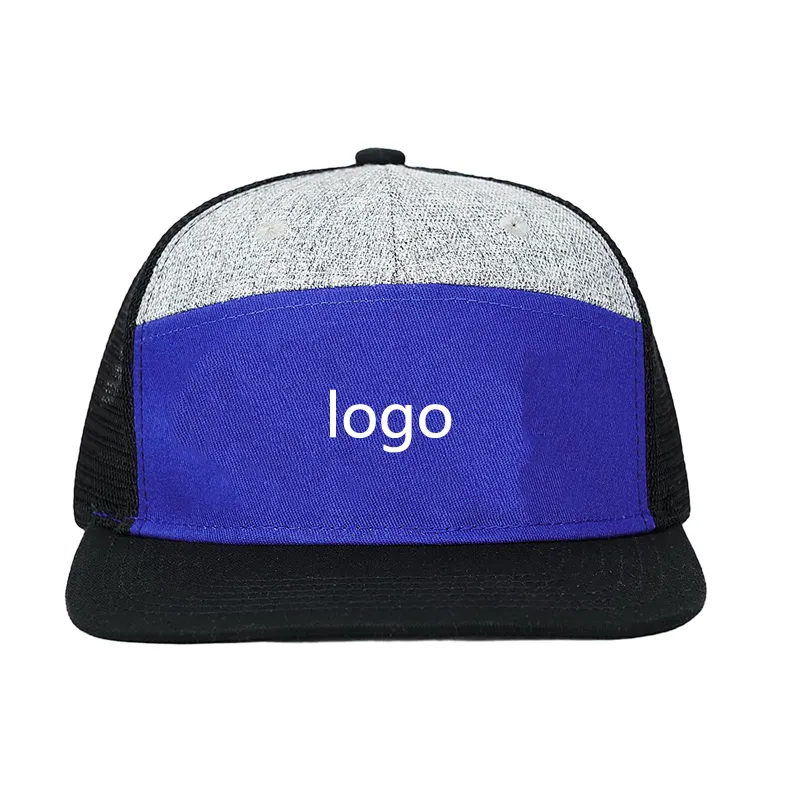 Di alta qualità ricamo stampa Logo da uomo a tesa piatta Hip Hop maglia Snapback cappellini con maglia