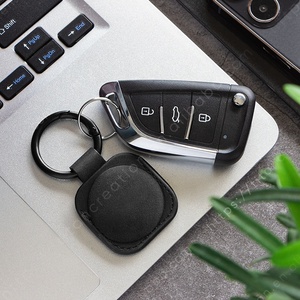 TILONSTAR TA100 yüksek akıllı cihaz bulucu koruyucu kabuk Airtag tutucu kapak için yumuşak deri kılıf anahtarlık yüzük ile - Product Image 1