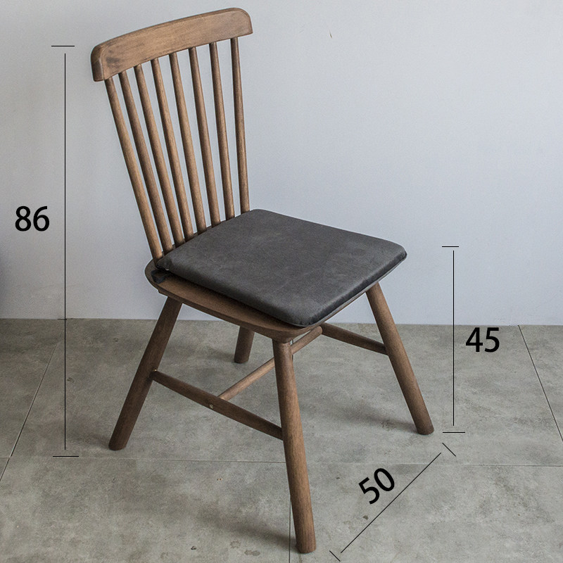 Chaise à dossier tout en bois massif - Noyer noir