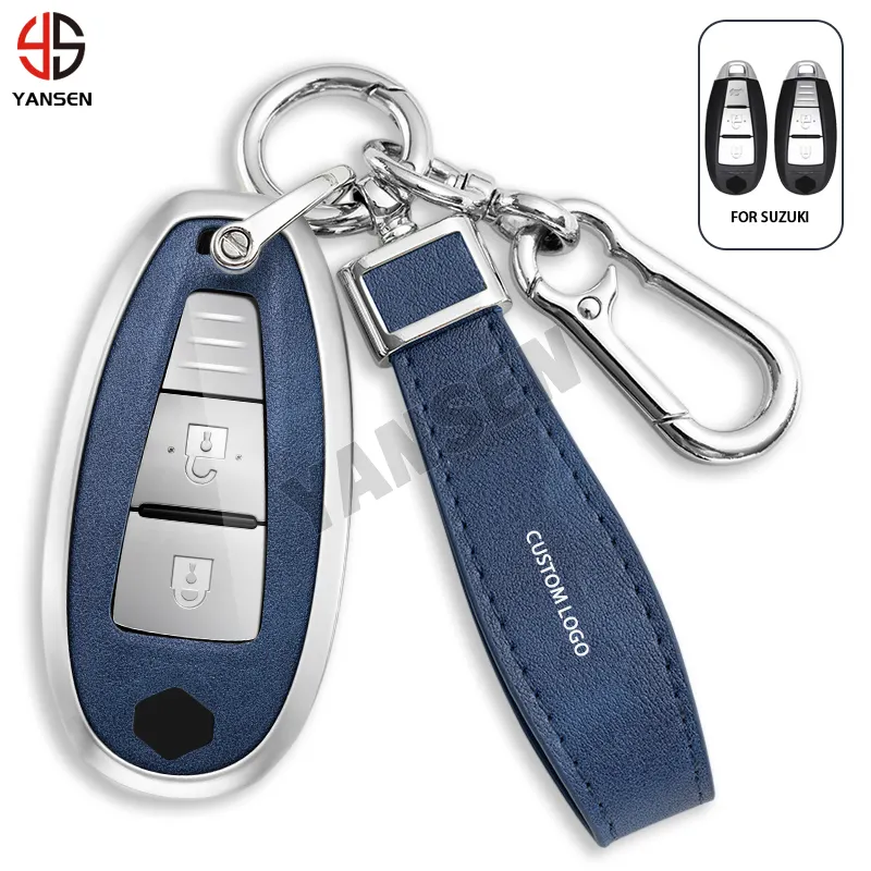 Étui à clés en cuir en alliage de Zinc pour Suzuki Vitara Swift Ignis Kizashi SX4 Baleno Ertiga porte-clés accessoires